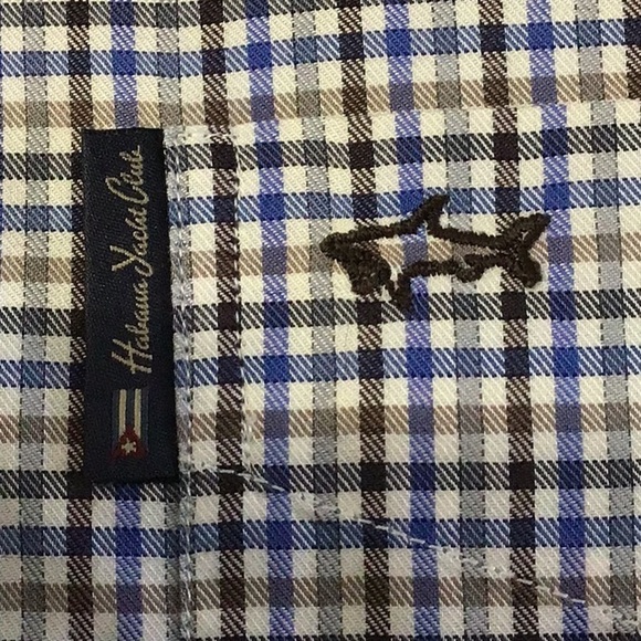 PAUL & Shark Yachting blue micro plaid button down shirt size 44 - Picture 7 of 9